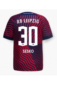 RB Leipzig Benjamin Sesko #30 Jalkapallovaatteet Vieraspaita 2023-24 Lyhythihainen